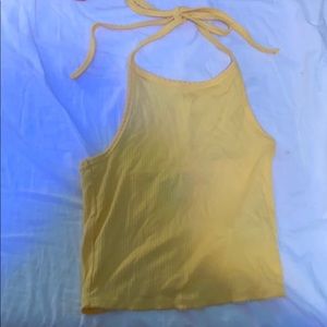 forever 21 yellow halter top